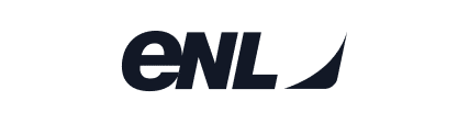 ENL logo with abstract design