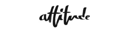 Word 'attitude' in black script font.